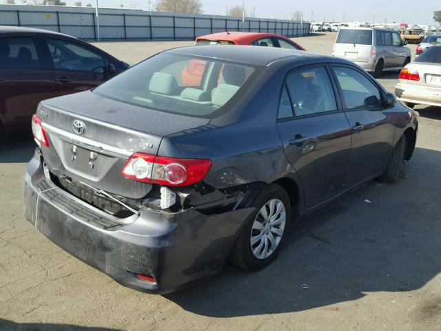 5YFBU4EE3CP014817 - 2012 TOYOTA COROLLA BA GRAY photo 4