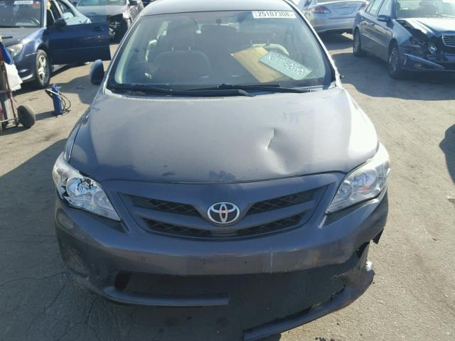 5YFBU4EE3CP014817 - 2012 TOYOTA COROLLA BA GRAY photo 9