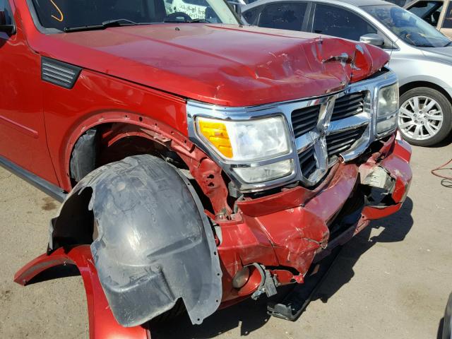 1D8GU58K27W655632 - 2007 DODGE NITRO SLT RED photo 9