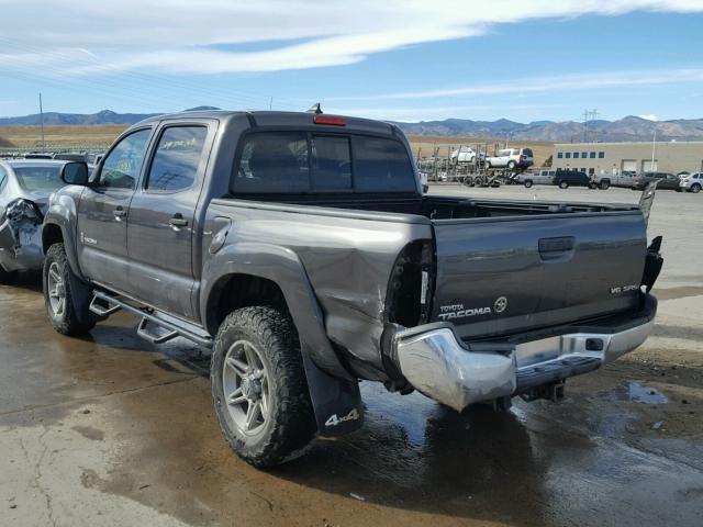 5TFLU4EN2CX037026 - 2012 TOYOTA TACOMA DOU GRAY photo 3