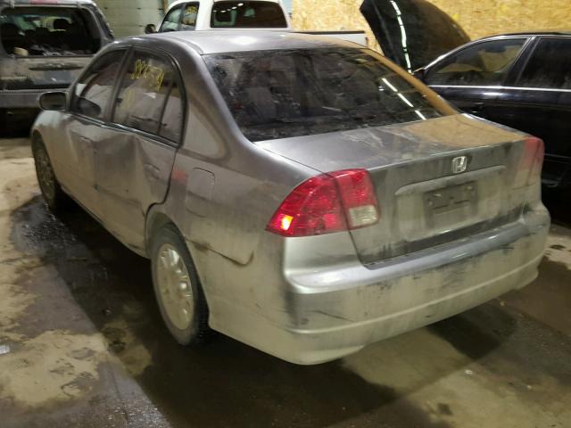 2HGES26735H567730 - 2005 HONDA CIVIC EX GRAY photo 3