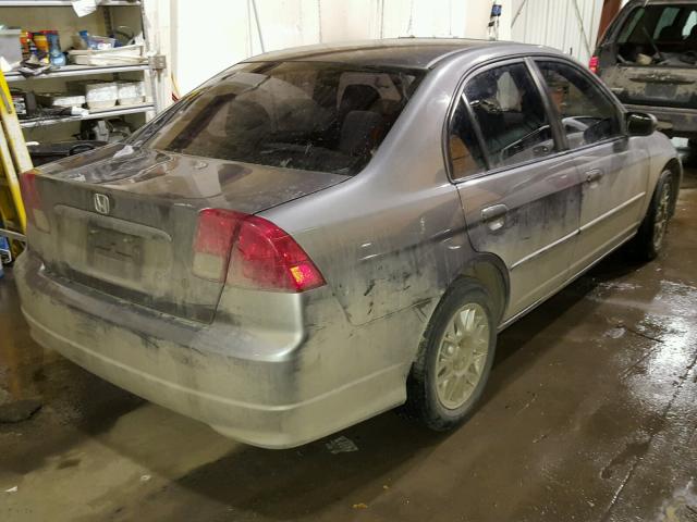 2HGES26735H567730 - 2005 HONDA CIVIC EX GRAY photo 4