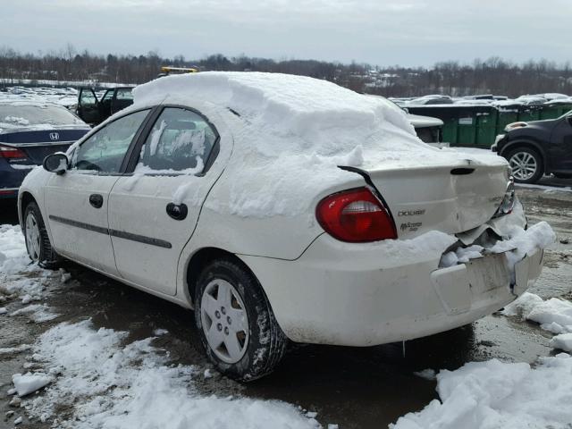 1B3ES26C23D188855 - 2003 DODGE NEON SE WHITE photo 3