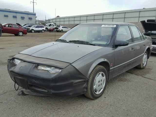 1G8ZH5492NZ231906 - 1992 SATURN SL1 GRAY photo 2