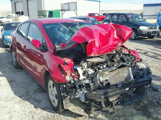 KNAFK4A61G5487606 - 2016 KIA FORTE LX RED photo 1