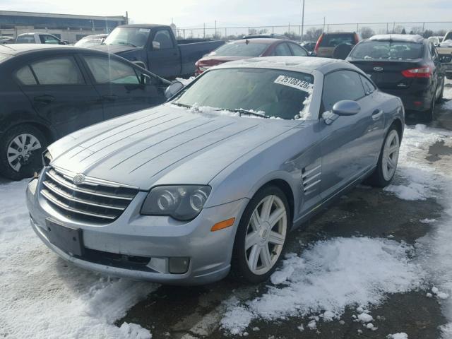 1C3AN69L64X000818 - 2004 CHRYSLER CROSSFIRE SILVER photo 2