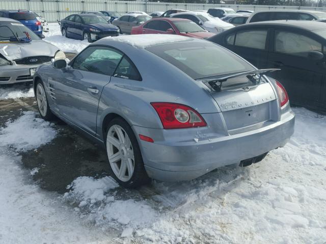 1C3AN69L64X000818 - 2004 CHRYSLER CROSSFIRE SILVER photo 3