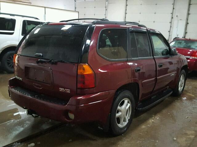 1GKDT13S642142783 - 2004 GMC ENVOY BURGUNDY photo 4