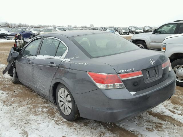 1HGCP2F34CA075094 - 2012 HONDA ACCORD LX GRAY photo 3