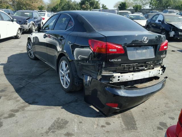 JTHBK262265011258 - 2006 LEXUS IS 250 BLACK photo 3