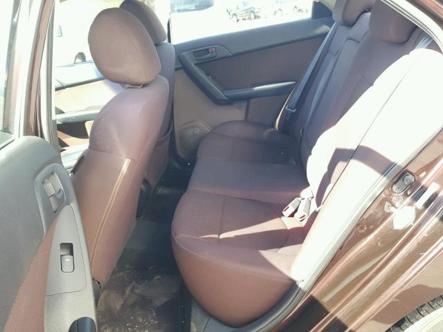 KNAFU4A26A5869869 - 2010 KIA FORTE EX MAROON photo 6