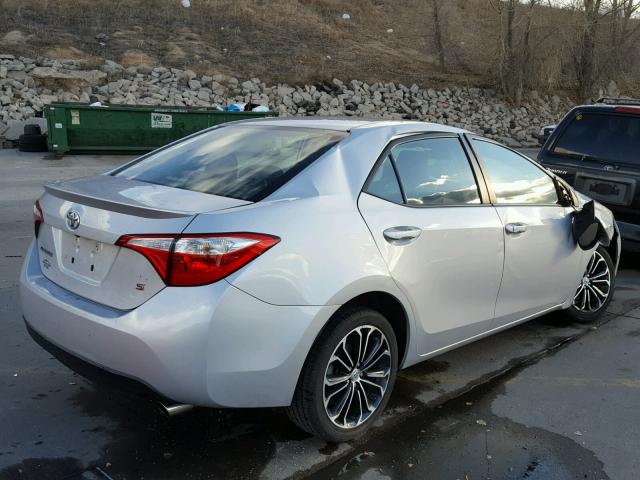 2T1BURHE2EC009801 - 2014 TOYOTA COROLLA L SILVER photo 4