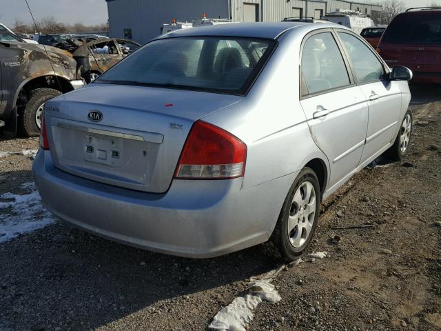 KNAFE121385498133 - 2008 KIA SPECTRA EX BLUE photo 4