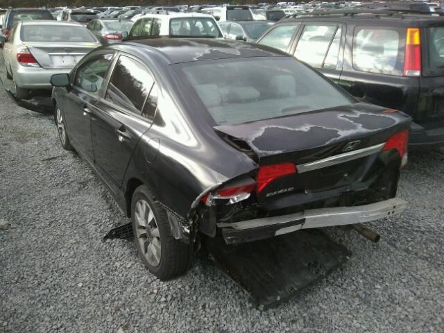 2HGFA1F86AH502424 - 2010 HONDA CIVIC EX შავი ფოტო 3