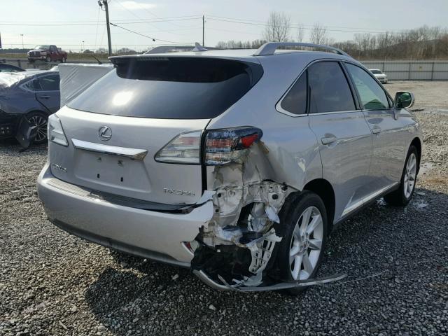 2T2ZK1BA1AC015218 - 2010 LEXUS RX 350 SILVER photo 4