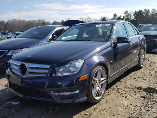 WDDGF4HB6CA720983 - 2012 MERCEDES-BENZ C 250 BLUE photo 2