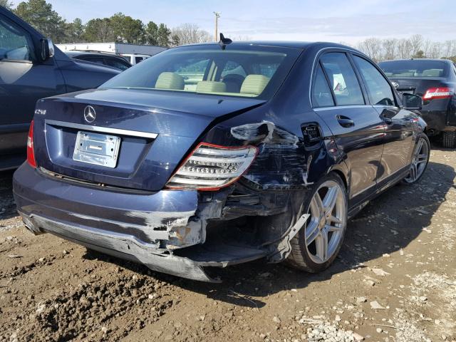 WDDGF4HB6CA720983 - 2012 MERCEDES-BENZ C 250 BLUE photo 4