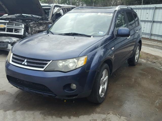 JA4MS41X07Z007206 - 2007 MITSUBISHI OUTLANDER BLUE photo 2