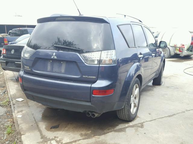 JA4MS41X07Z007206 - 2007 MITSUBISHI OUTLANDER BLUE photo 4