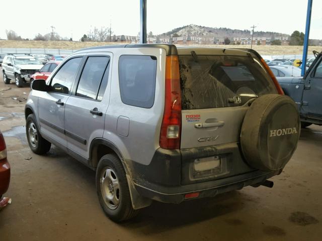 JHLRD68463C000810 - 2003 HONDA CR-V LX SILVER photo 3