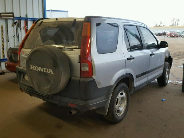 JHLRD68463C000810 - 2003 HONDA CR-V LX SILVER photo 4