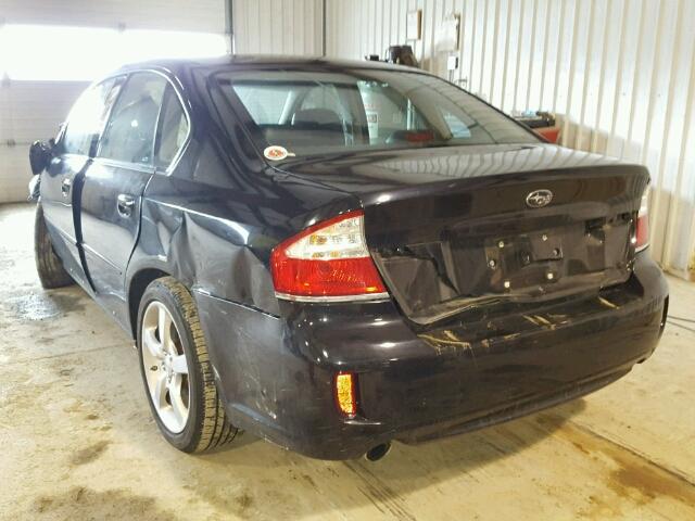 4S3BL626087216325 - 2008 SUBARU LEGACY 2.5 BLACK photo 3