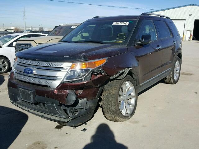 1FMHK8D81CGA94182 - 2012 FORD EXPLORER X PURPLE photo 2