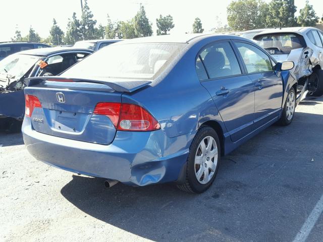 1HGFA16587L096521 - 2007 HONDA CIVIC LX BLUE photo 4