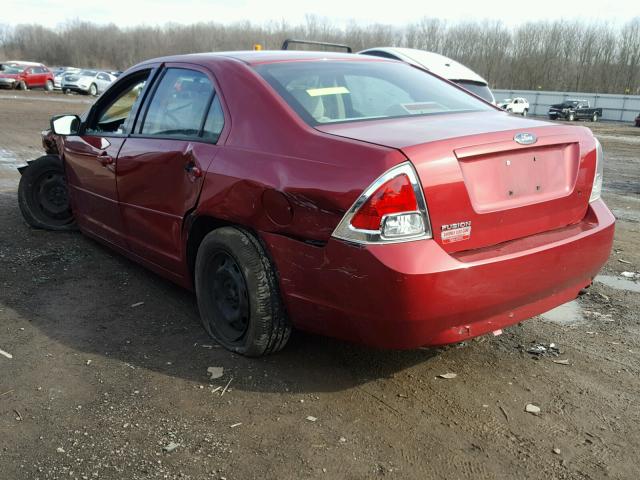 3FAHP06Z77R101931 - 2007 FORD FUSION S RED photo 3