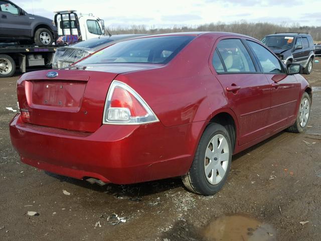 3FAHP06Z77R101931 - 2007 FORD FUSION S RED photo 4