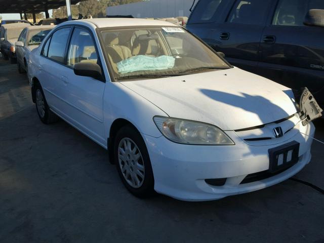 2HGES16564H501535 - 2004 HONDA CIVIC LX WHITE photo 1