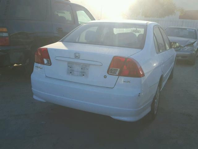 2HGES16564H501535 - 2004 HONDA CIVIC LX WHITE photo 4