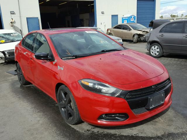 1C3CDFBB7FD117132 - 2015 DODGE DART SXT RED photo 1