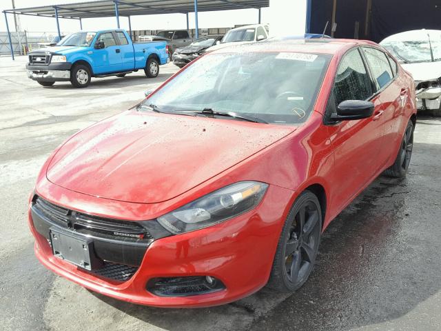 1C3CDFBB7FD117132 - 2015 DODGE DART SXT RED photo 2