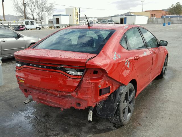 1C3CDFBB7FD117132 - 2015 DODGE DART SXT RED photo 4