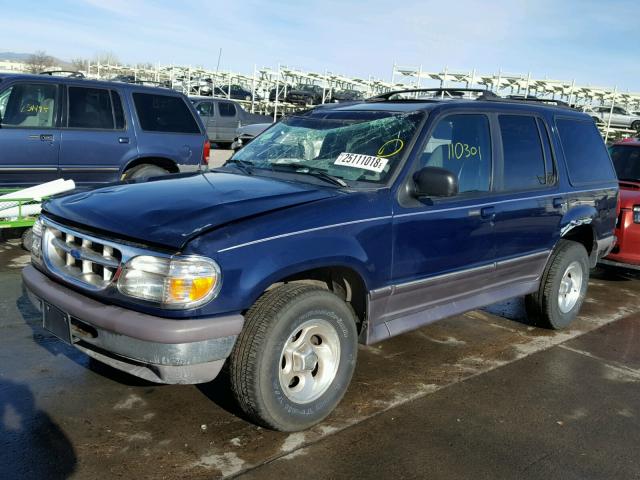 1FMDU34E2VUC26078 - 1997 FORD EXPLORER BLUE photo 2