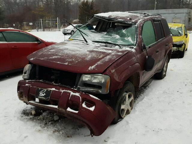 1GNDT13SX52164547 - 2005 CHEVROLET TRAILBLAZE BURGUNDY photo 2