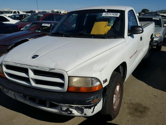 1B7FL26X5XS240922 - 1999 DODGE DAKOTA WHITE photo 2