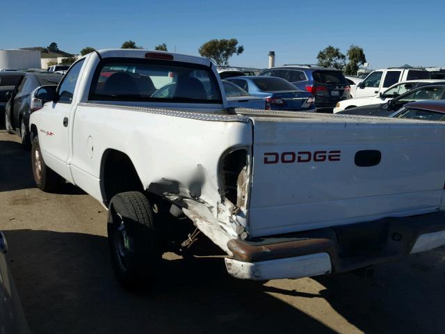 1B7FL26X5XS240922 - 1999 DODGE DAKOTA WHITE photo 3