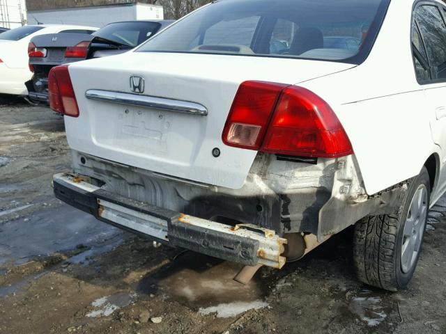 2HGES267X1H604136 - 2001 HONDA CIVIC EX Սպիտակ լուսանկար 9