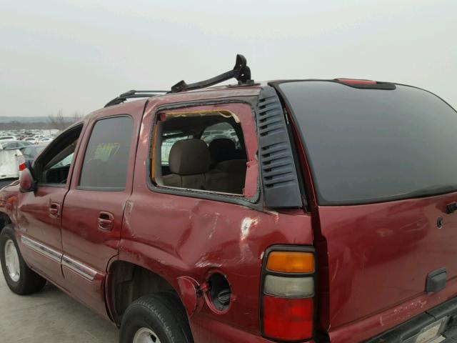 1GKEC13V74R271878 - 2004 GMC YUKON BURGUNDY photo 9