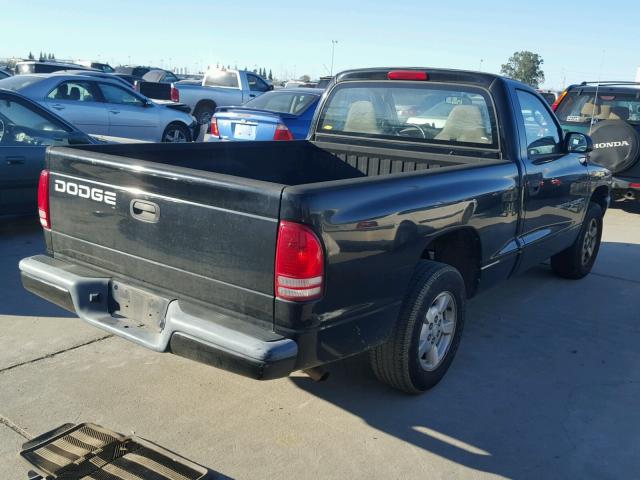 1B7FL26P51S288850 - 2001 DODGE DAKOTA BLACK photo 4