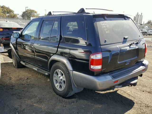 JN8DR07Y11W509519 - 2001 NISSAN PATHFINDER BLACK photo 3