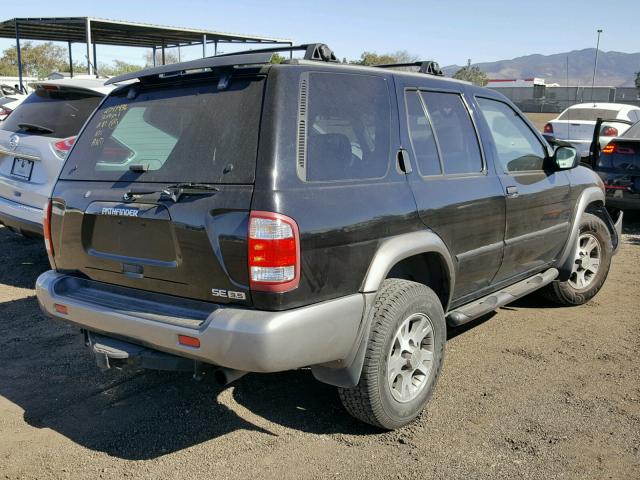 JN8DR07Y11W509519 - 2001 NISSAN PATHFINDER BLACK photo 4