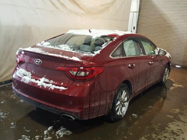 5NPE24AF4GH267648 - 2016 HYUNDAI SONATA SE RED photo 4