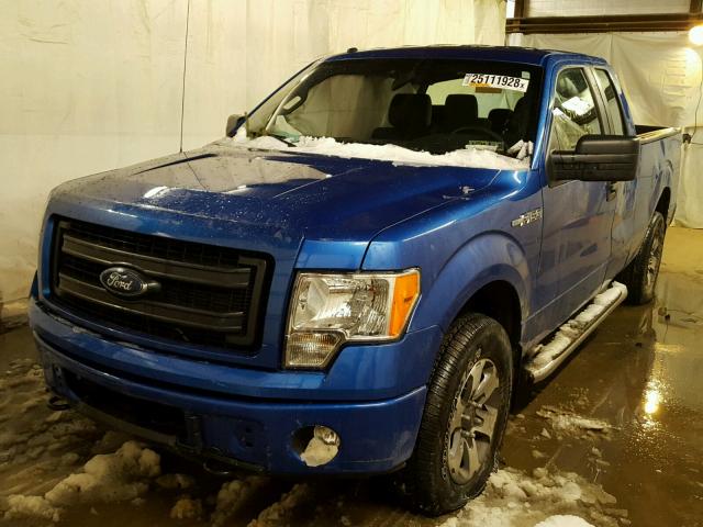 1FTFX1EF8EKF89173 - 2014 FORD F150 SUPER BLUE photo 2