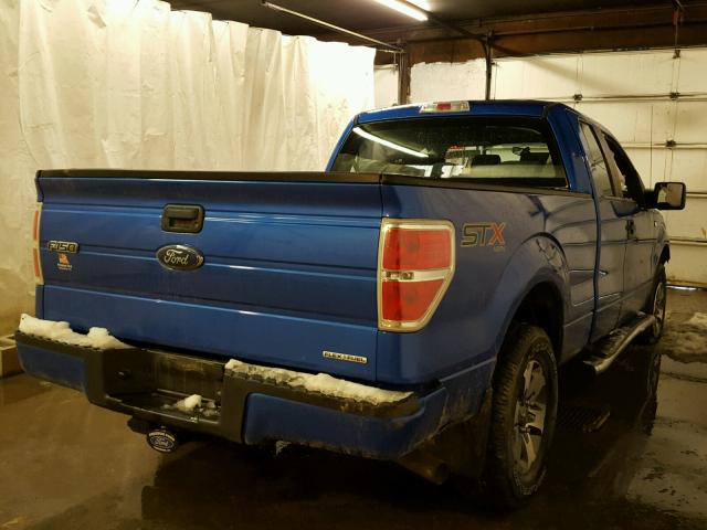 1FTFX1EF8EKF89173 - 2014 FORD F150 SUPER BLUE photo 4