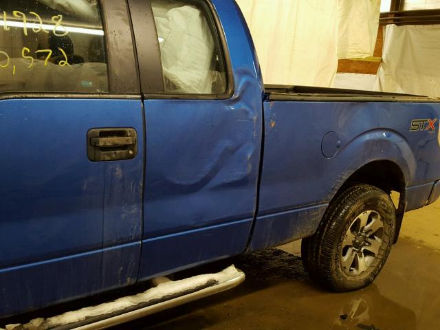 1FTFX1EF8EKF89173 - 2014 FORD F150 SUPER BLUE photo 9