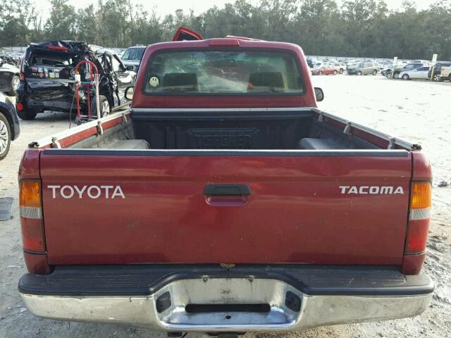 4TANL42N8YZ645351 - 2000 TOYOTA TACOMA BURGUNDY photo 6