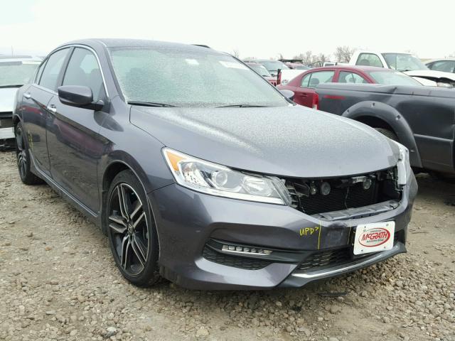 1HGCR2F5XHA023746 - 2017 HONDA ACCORD SPO GRAY photo 1